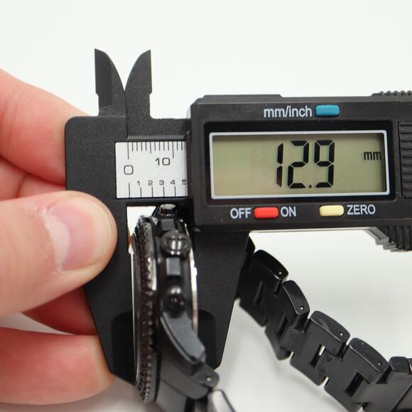 Fossil Black Acrylic 42mm Unisex Chronograph Watch Gem Set CH2672 w New Battery - Picture 3 of 14